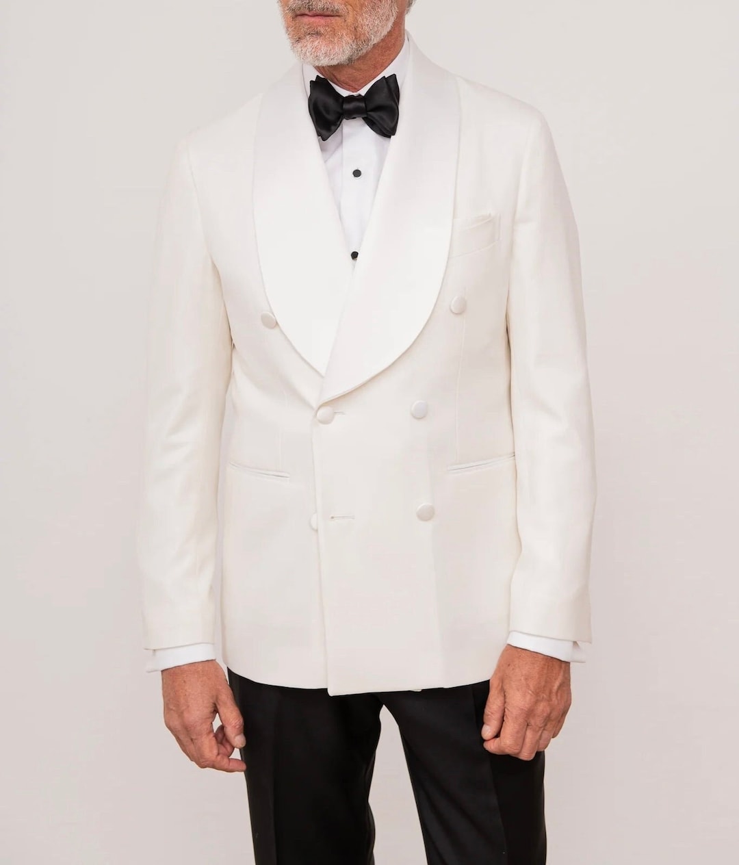 Men's Tuxedo Dinner Party Wear White Blazer Shawl Lapel Tuxedo