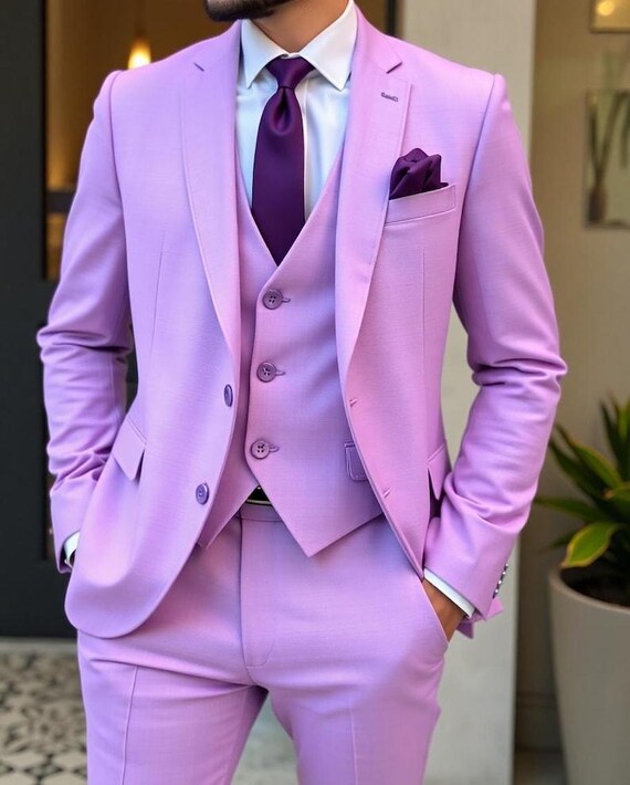 Slim Fit Men's Wedding Suit  Tailored Groom/groomsmen Wear - Etsy