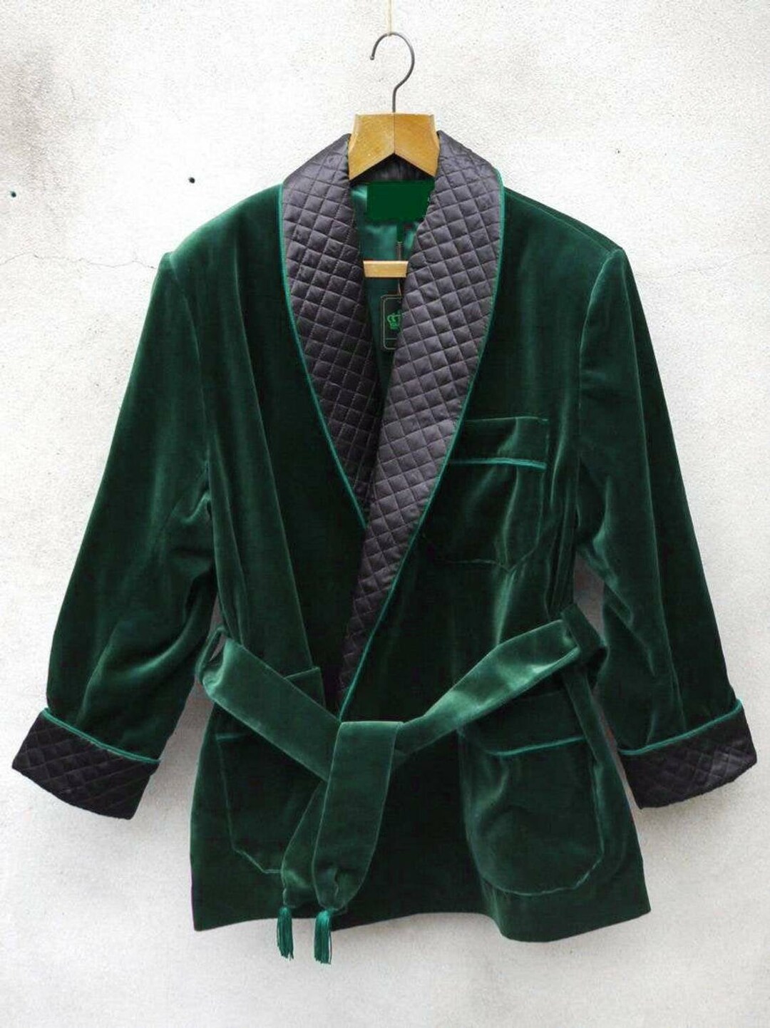 HOMMES HABILLÉ DIAMANT Matelassé Smoking Costume Veste un Bouton Blazer