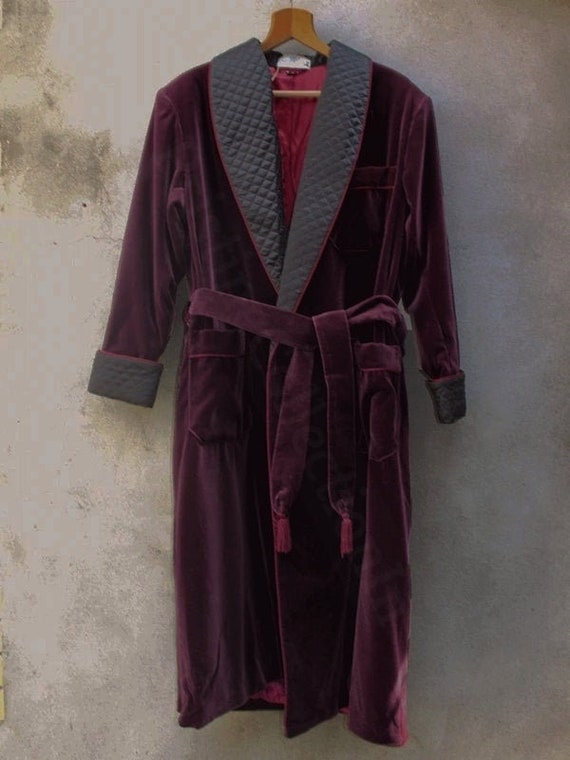 DFJU Men's Winter Dress Cotton Flannel Quilted Super Thick Dressing Gown  for Men at Home Warm Check Dressing Gown Stripe Wine Red, L :  Amazon.com.be: Fashion