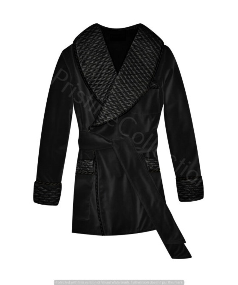 Mens Velvet Robe Quilted Silk Dressing Gown Smoking Jacket Etsy