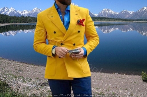 Frank Worthley Correspondiente erótico Mustard blazer men - Etsy España