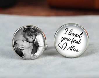 Father of the Bride Gift, Gift from Bride, custom cufflinks, wedding cuff links, weddings, I loved you first, gifts for dad, gift ideas Dads