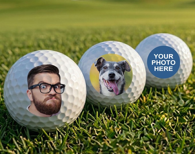 Custom Golf Balls, Golf Gifts For Men, Personalized Photo Golf Balls, Customized Golf Balls With Photo, Gift for Husband, Groomsmen Gift