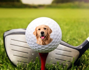 Balles de golf photo d’animal de compagnie personnalisées, cadeau de golf, cadeau pour golfeur, cadeau de fête des pères, cadeau pour mari, cadeau pour grand-père, cadeau pour garçons d’honneur, meilleur cadeau homme