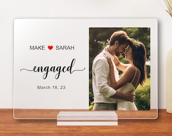Engagement Gifts For Couple, Engagement Picture Photo Frame, Personalized Engagement Gifts For Her, Engaged Frame, Newly Engaged Gift