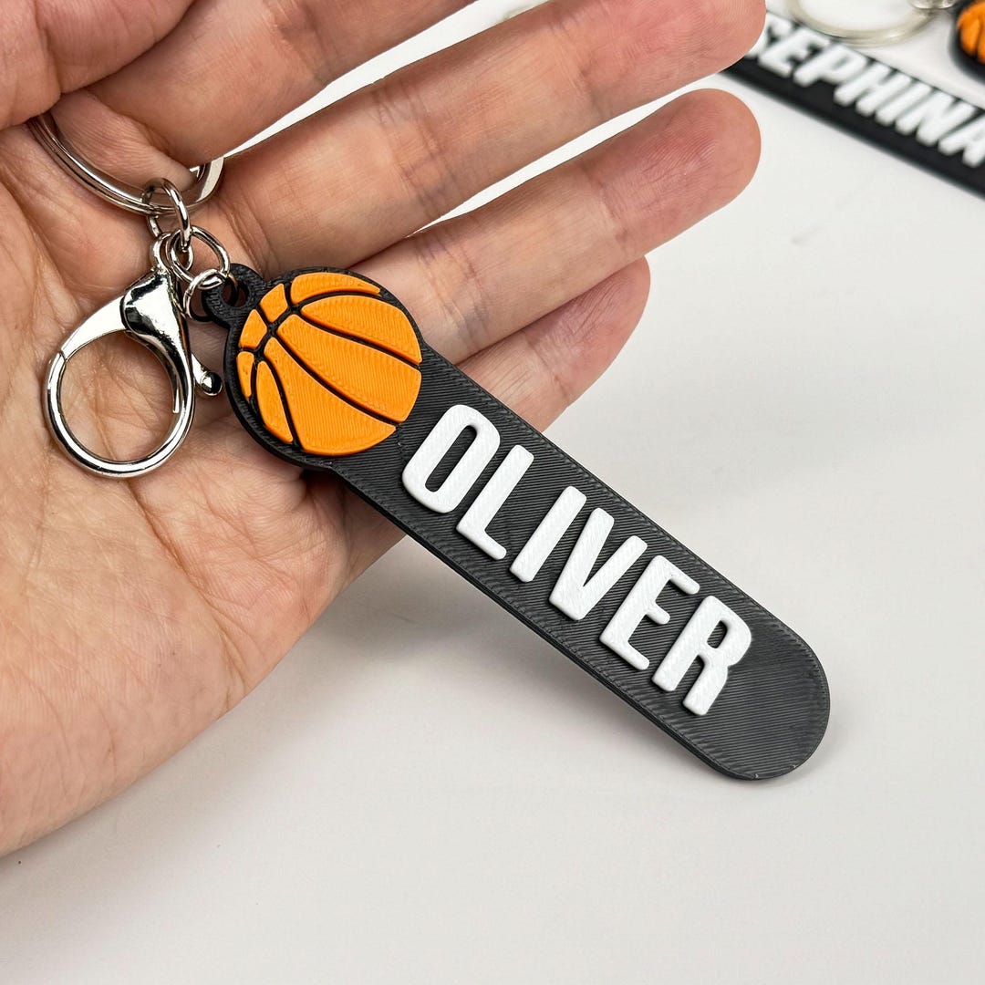 Personalized Basketball Keychain, Custom Name Keychain, Basketball Bag ...