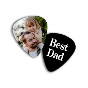 Gepersonaliseerde Gitaar Pick, Aangepaste Foto Gitaar Pick, Cadeau voor papa hem vriend man opa