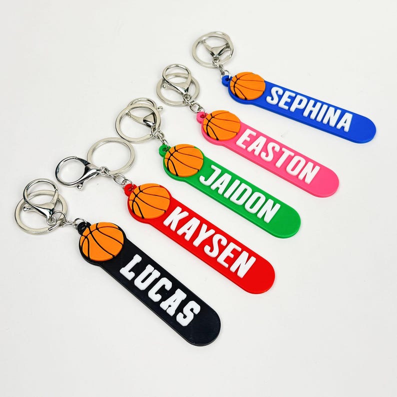 Personalized Basketball Keychain, Custom Name Keychain, Basketball Bag ...