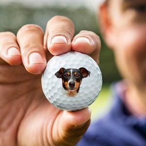 Custom Pet Photo Golf Balls, Golf Gift for Man, Gift for Golfer, Fathers Day Gift, Gift for Husband, Gift for Grandpa, Groomsmen Gift