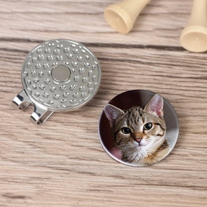 Custom Pet Photo Golf Ball Marker & Hat Clip Set, Golf Gift for Man, Gift for Golfer, Fathers Day Gift, Gift for Husband, Gift for Grandpa