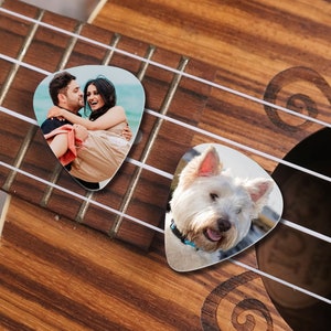 Personalized Guitar Pick, Custom Photo Guitar Pick, Gift for Him Boyfriend Dad Husband image 1