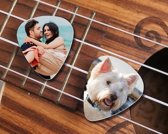 Plettro per chitarra personalizzato, Plettro per chitarra con foto personalizzata, Regalo per lui, fidanzato, papà, marito