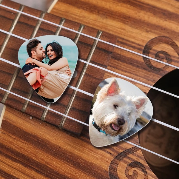 Selección de guitarra personalizada, selección de guitarra con foto personalizada, regalo para él novio papá marido