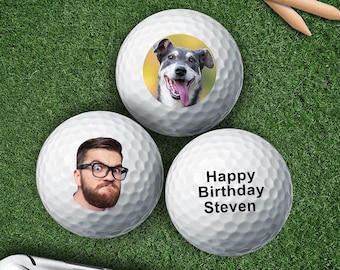 Custom Golf Balls, Golf Gifts For Men, Personalized Photo Golf Balls, Customized Golf Balls With Photo, Gift for Husband, Groomsmen Gift