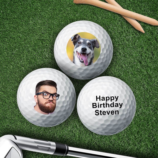 Pelotas de golf personalizadas, regalos de golf para hombres, pelotas de golf con fotos personalizadas, pelotas de golf personalizadas con foto, regalo para el marido, regalo de padrinos de boda