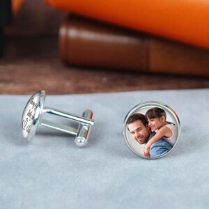 Father of the Bride Gift, Gift from Bride, Custom Cufflinks, Always your little girl, Wedding Cuff Links, Weddings, Gifts for Dad, Wedding image 2