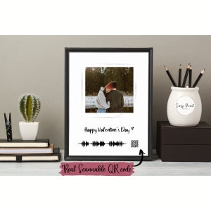 Personalized Voicemail PRINTABLE w/Photo & Scannable QR code-Memorial Gift-QR Code using Your Voicemail, Audio, or Video + Custom Text