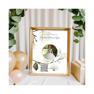 Digital Quinceañera Scan to Pay Editable Template-Customizable Digital Download with Instant Access-Party Decor-Scannable QR code-Elegant