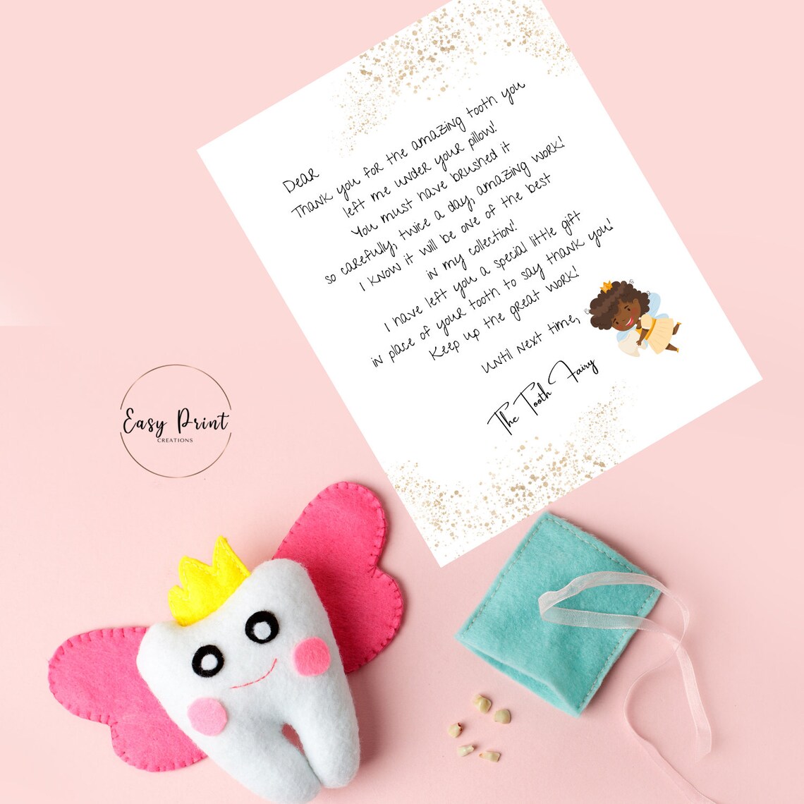 Letter From the Tooth Fairy-printable-lost Tooth | Etsy