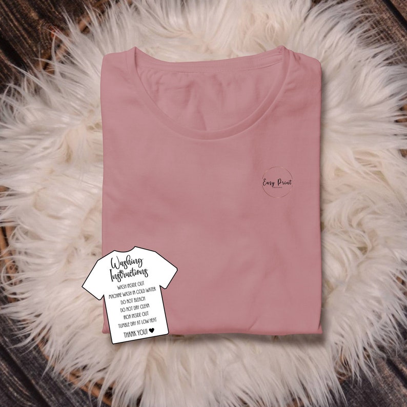 Washing Instructions Printable Card-tshirt Design Clothing - Etsy