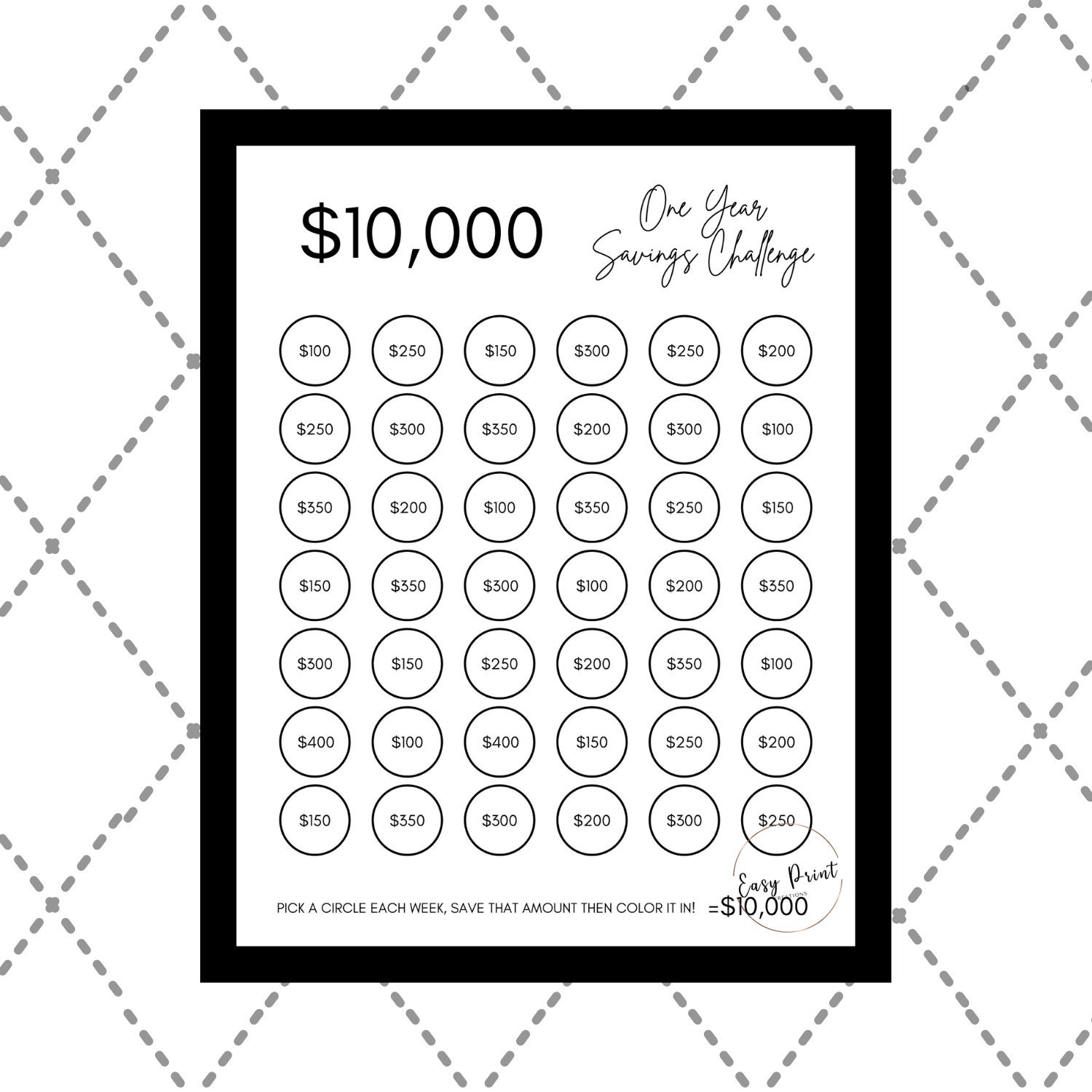 Save 10,000 Dollars in One Year-printable 10K Savings Challenge-easy to Save 10K in ONE Year! Money Saving Challenge-saving 10,000 Dollars - Etsy save-10-000-dollars-in-one-year-printable-10k-savings-challenge-easy-to-save-10k-in-one-year-money-saving-challenge-saving-10-000-dollars-etsy