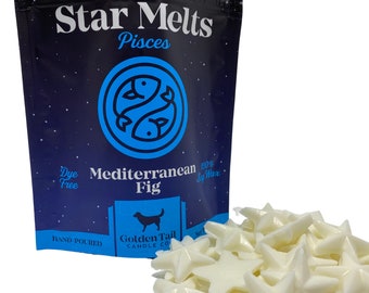 Astrology Star Melts – Pisces – Mediterranean Fig, All Natural Dye-Free Soy Zodiac Wax Melts, 4oz