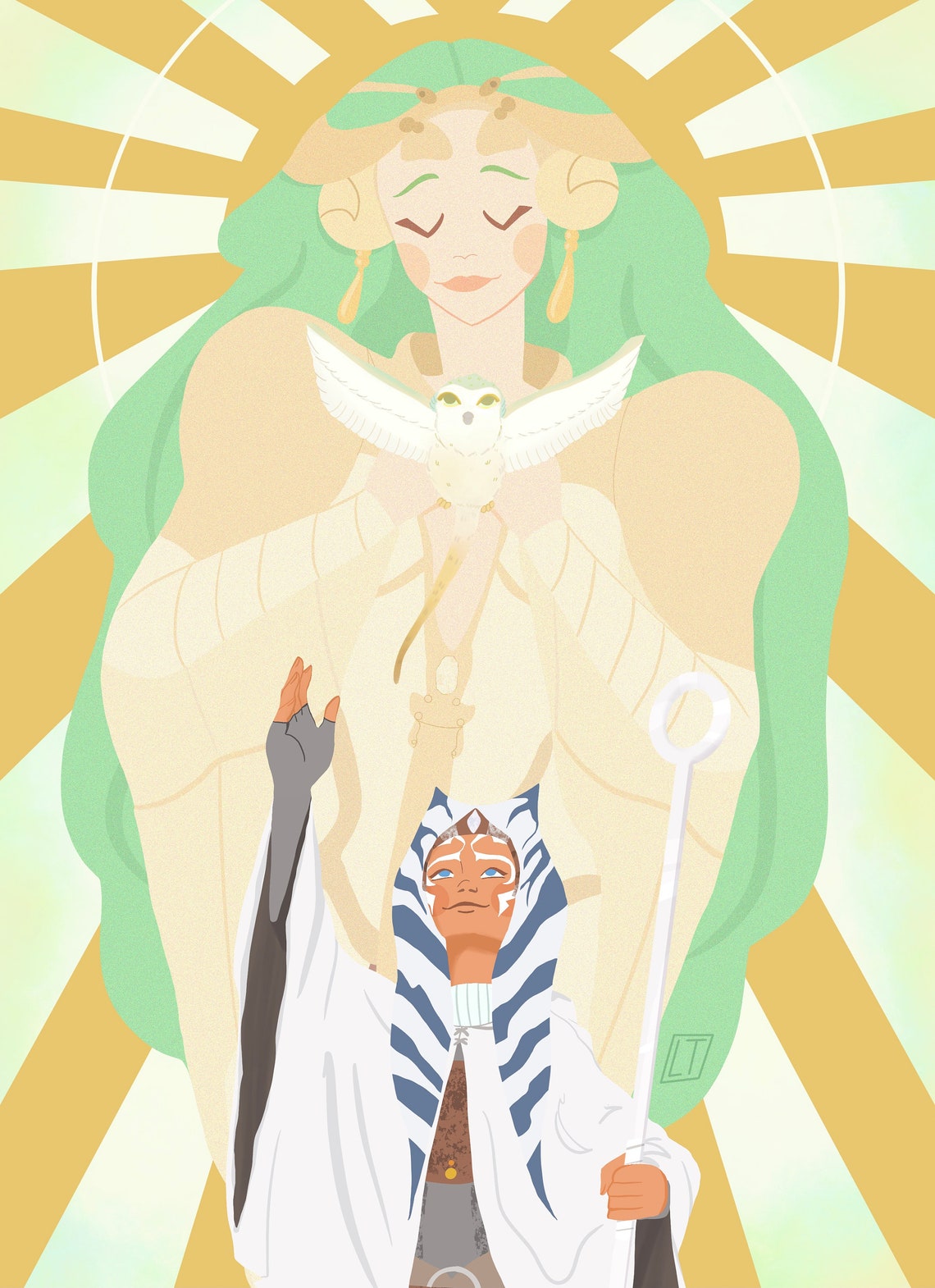 Star Wars Ahsoka and Morai Art Print Etsy