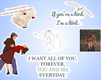 The Notebook Sticker Set| Movie Set| Noah and Allie Stickers| If Your A Bird I’m A Bird| 365 Letters| Journaling Stickers|