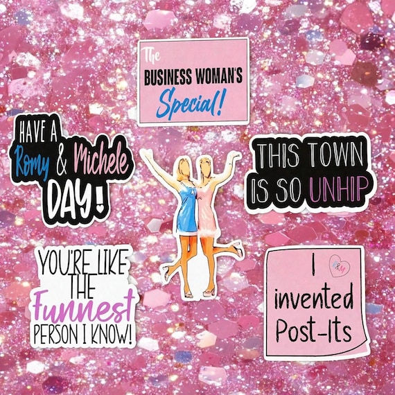 Romy and Micheles High School Reunion Sticker Set | I invented Post its | Have a Romy & Michele Day  | youre like the funniest person I know