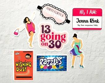 13 Going On 30 Sticker Set | Jenna Rink | Wishing Dust | Razzles | Thirty Flirty & Thriving | Big time magazine editor