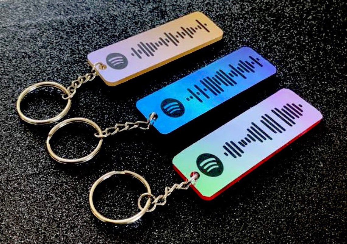 Custom Spotify Keychain with Personalized Playable Sound Wave Etsy