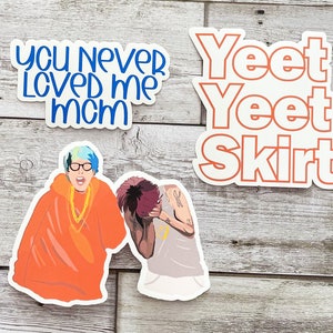 Timothee Chalamet & Pete Davidson Sticker Set | SNL | Yeet Yeet Skirt