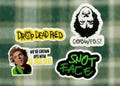 Drop Dead Fred Sticker Set | Snot Face | We’re grown ups now so piss off | Cobwebs | 90’s Movies