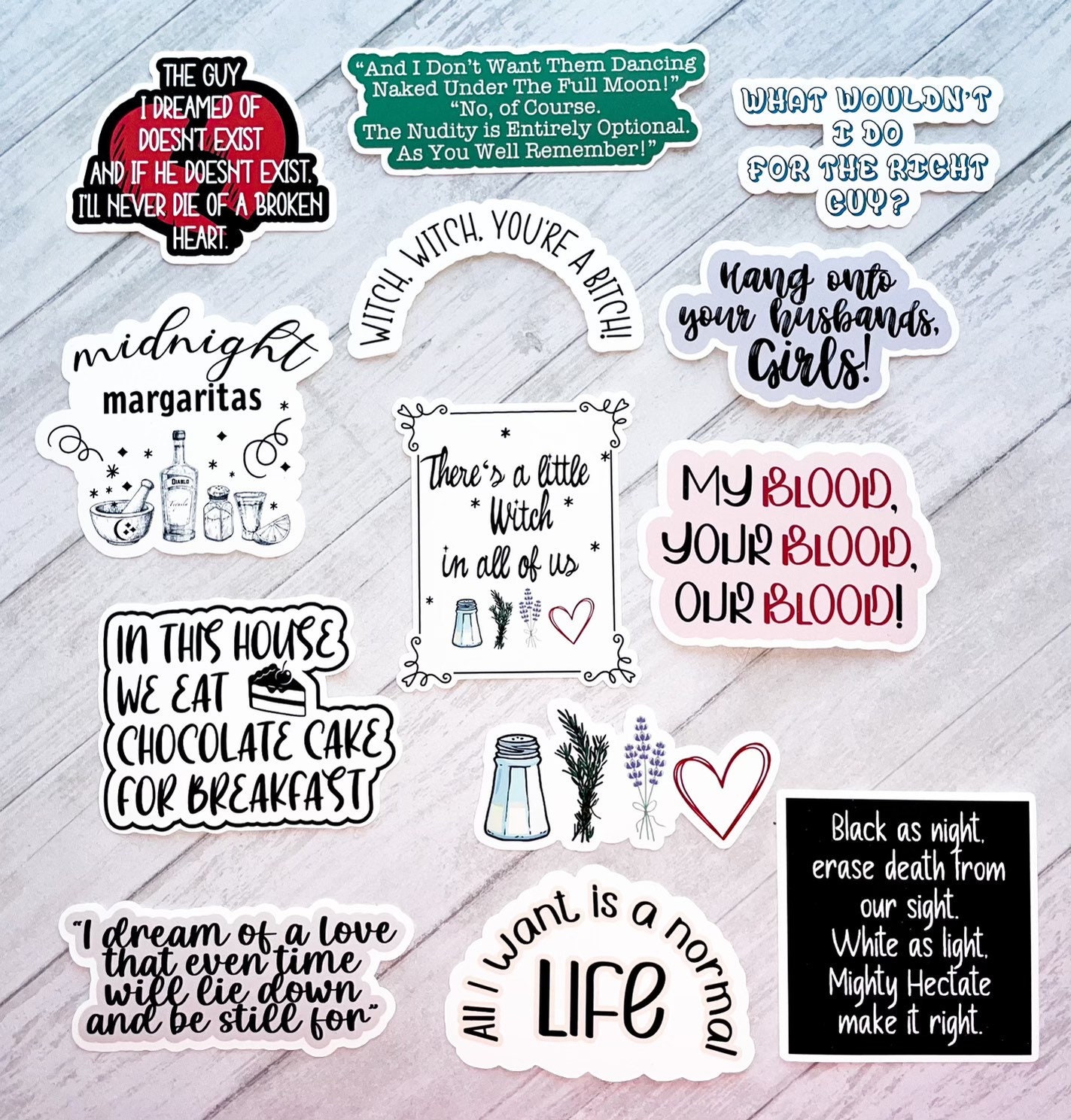 Practicals Stickers Practical Magic Inspired Sticker Set | Practical Magic Movie Quotes ...
