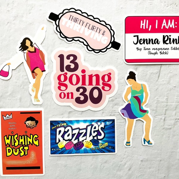 13 Going On 30 Sticker Set | Jenna Rink | Wishing Dust | Razzles | Thirty Flirty & Thriving | Big time magazine editor (Tough B!%*#)