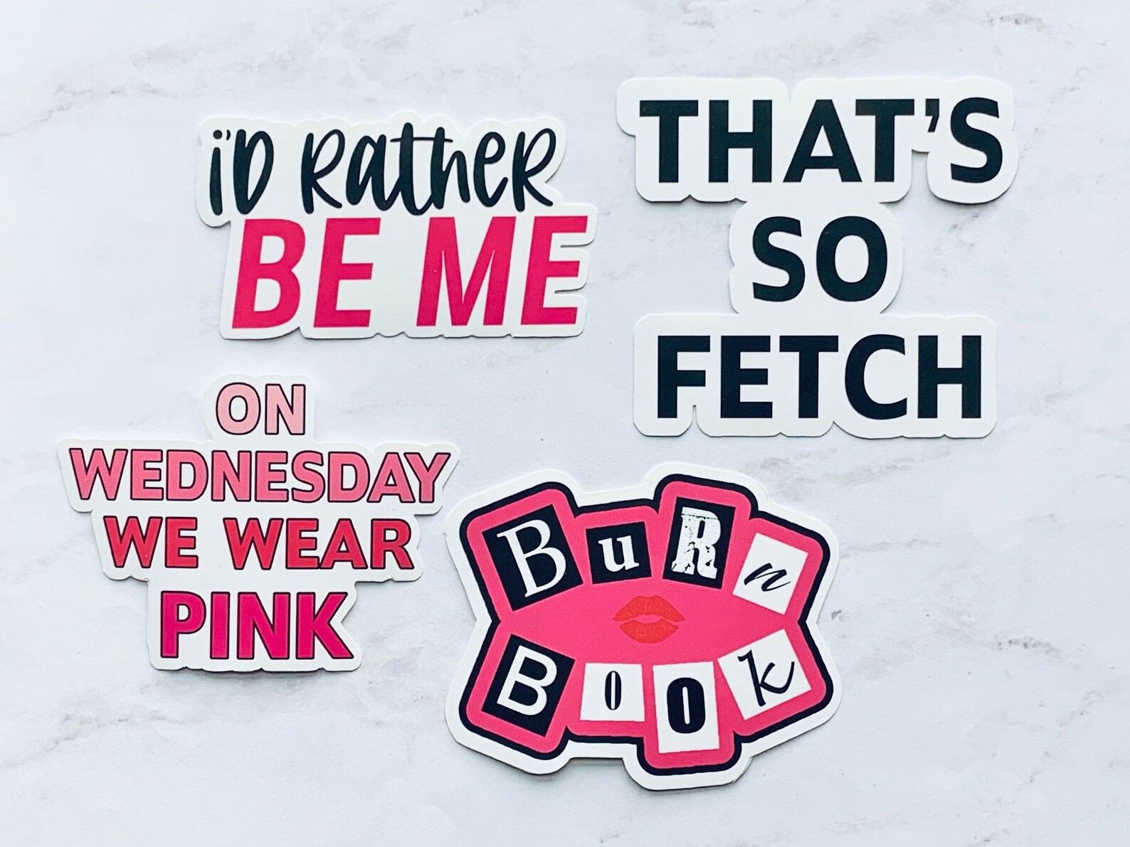 Mean Girls Sticker Set Burn Book Sticker on Wednesday We Etsy