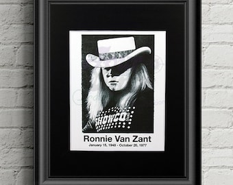 Ronnie Van Zant Graphite illustration - Print