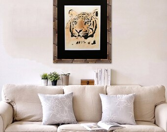 Tiger Mixed Media illustration Art Print