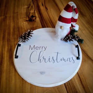 Christmas Serving Tray, Holiday Charcuterie Board, Personalized Festive Tray, Custom Wood Serving Tray, Wedding/Shower/ Housewarming Gift