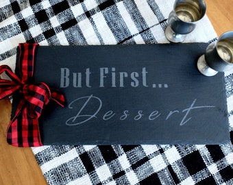 Personalized Slate Serving Tray, Etched Charcuterie Board, Wedding Gift
