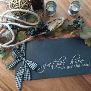 Etched Slate Charcuterie Board, Personalized Serving Tray