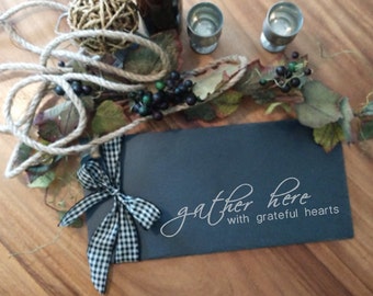 Etched Slate Charcuterie Board, Personalized Serving Tray