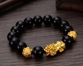 Genuine Feng shui Obsidian Pixiu Wealth Bracelet