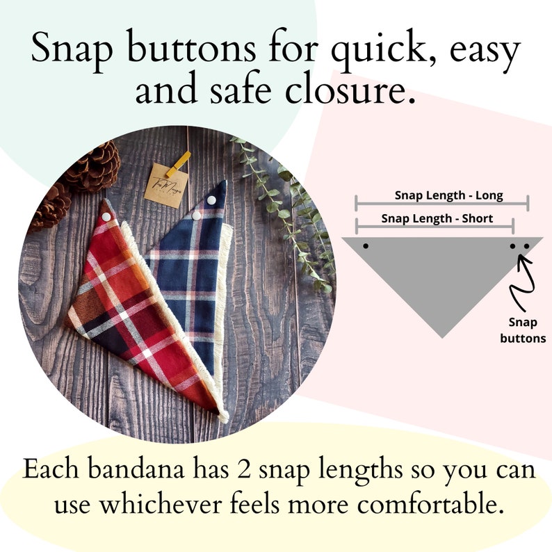 Navy Dog Bandana Snap Button Blue Pet Bandana Blue Cat Bandana Baby Bandana Snap Clip Blue Prints Reversible Snap On Bandana