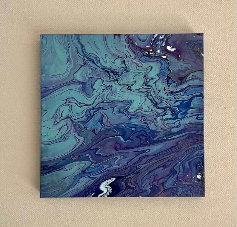 Acrylic Pour Home D\u00e9cor Gift Acrylic Pouring Dutch Pour 20\u201dx20\u201d Original Acrylic Painting Abstract Fluid Art Wall Art Picture