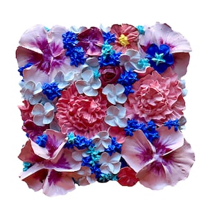 Flower Acrylic Painting | Floral Impasto Art | Palette Knife Painting | Thick Acrylic Painting | Colorfull Mix Media | Textured Painting