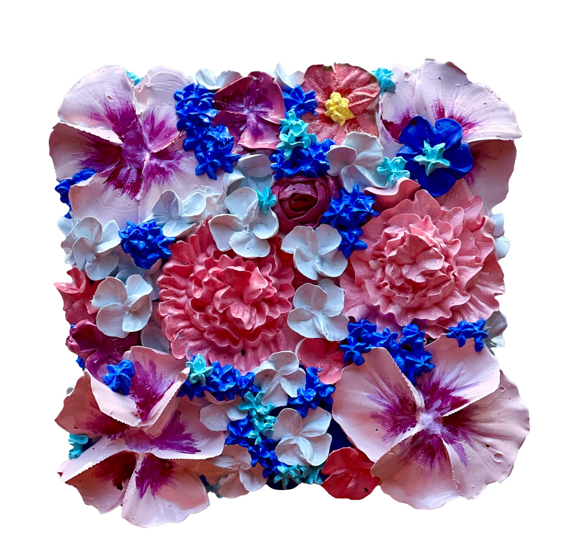 Flower Acrylic Painting | Floral Impasto Art | Palette Knife