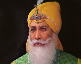Maharaja Ranjit Singh Original Oil Painting and Prints Available | Sikh Art | Guru Nanak Dev Ji | Guru Gobind Singh Ji | Sikh Warriors | Art