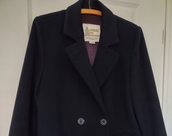 Blue Wool Peacoat,Blue Overcoat,Blue Navy Coat,Dark Blue Peacoat, Navy Peacoat,blue double breasted coat, Wool blue Coat, Wool Winter Coat